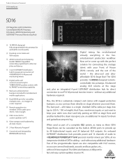 Behringer SD16 Product Information Document