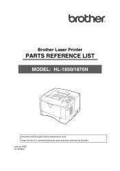 Brother International HL 1850 Parts List