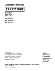 Craftsman 21181 Operation Manual