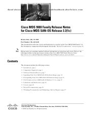 HP Cisco MDS 9500 Cisco MDS 9000 Family Release Notes for Cisco MDS SAN-OS Release 3.3(1c) (OL-14116-08, July 2008)