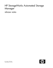 HP AiO400t HP StorageWorks Automated Storage Manager 3.8.0 release notes (5697-8166, July 2009)