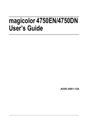 Konica Minolta magicolor 4750EN/4750DN magicolor 4750EN/magicolor 4750DN User Manual