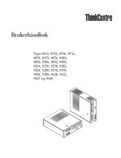 Lenovo ThinkCentre A60 (Norwegian) User guide