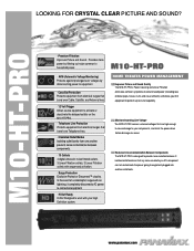 Panamax M10-HT-PRO Datasheet