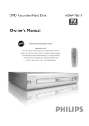 Philips HDRW720 User manual