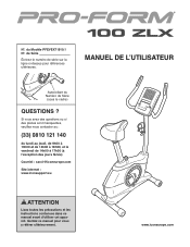 ProForm 100 Zlx Bike French Manual