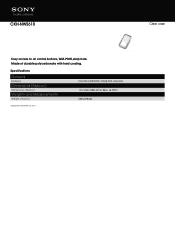 Sony CKH-NWS610 Marketing Specifications