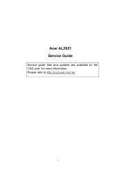 Acer AL2021 AL2021 Service Guide