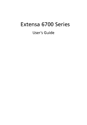 Acer Extensa 6700 User Manual