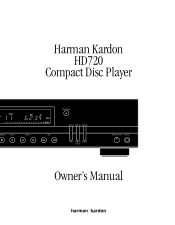 Harman Kardon HD720 Owners Manual