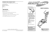 HealthRider 900 S Instruction Manual