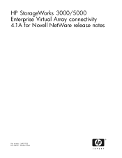 HP 3000 HP StorageWorks 3000/5000 Enterprise Virtual Array connectivity 4.1A for Novell NetWare release notes (5697-7033, November 2007)