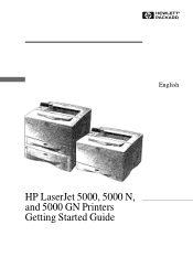 HP LaserJet 5000 HP LaserJet 5000, 5000 N, and 5000 GN Printers - Getting Started Guide