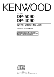 Kenwood DP-5090 User Manual