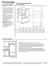 KitchenAid KRFC302ESS Dimension Guide
