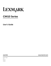 Lexmark CX410 User's Guide