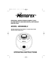 Memorex MD6885-03 Operating Instructions