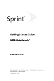 Motorola MOTO Q 9c Sprint User Guide - WM6.1