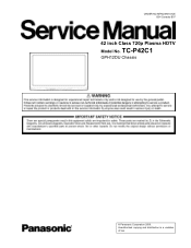 Panasonic TC-P42C1 Service Manual