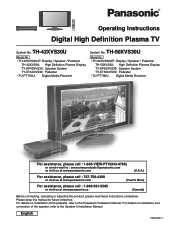 Panasonic TH50XVS30 TH42XVS30 User Guide