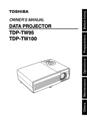Toshiba TDP-TW100 User Manual