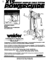 Weider Power Guide X1s English Manual
