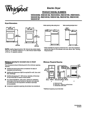 Whirlpool WED4616F Dimension Guide