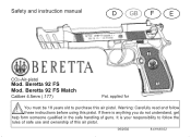 Beretta 92 FS Compact Inox Instruction Manual