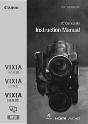 Canon VIXIA HF M301 VIXIA HF M30 / HF M31 /  HF M301 Instruction Manual
