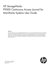 HP XP P9500 HP P9000 Continuous Access Journal for Mainframe Systems User Guide (AV400-96397, October 2011)