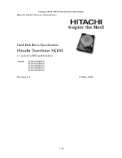 Hitachi HTS541680J9AT00 Specifications