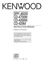 Kenwood CD-4700M User Manual