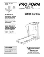 ProForm 525c Treadmill English Manual