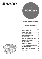 Sharp FO-DC550 FO-DC550 Operation Manual - General Operations