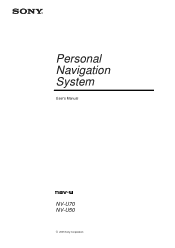 Sony NV-U70 User Manual