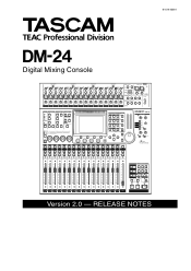 TASCAM DM-24 Installation and Use v 2.0 Manual Addendum