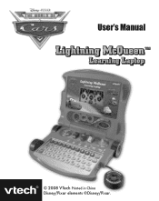Vtech Lightning McQueen Learning Laptop User Manual