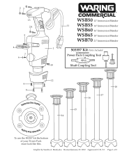 Waring WSB70 Parts List and Exploded Diagram