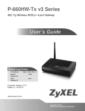 ZyXEL P-660HW-T1 v3 User Guide
