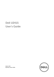 Dell U2415 Dell  Monitor Users Guide