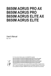 Gigabyte B650M AORUS ELITE User Manual
