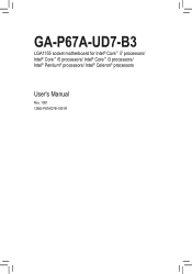 Gigabyte GA-P67A-UD7-B3 Manual