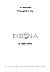 Insignia NS-19E310NA15 User Manual (Spanish)