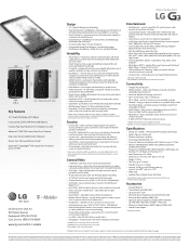 LG D851 Metallic Specification - English