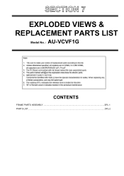 Panasonic AU-VCVF1G Parts List