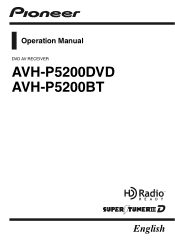 Pioneer AVH-P5200BT Owner's Manual