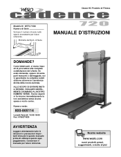 Weslo Cadence 720 Italian Manual