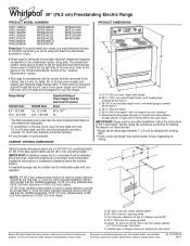 Whirlpool WFE524CLBB Dimension Guide