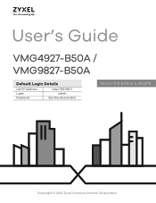 ZyXEL VMG4927-B50A User Guide