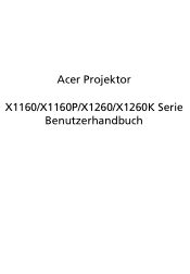 Acer X1260 User Manual